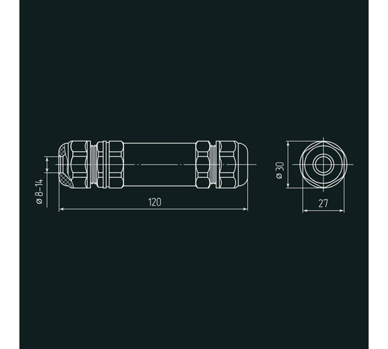 Кабельный коннектор FORTISFLEX ffc-24/5р-ip68 89667