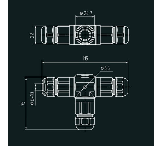 Кабельный коннектор FORTISFLEX ffc-31/3р-ip68 89668