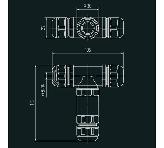 Кабельный коннектор FORTISFLEX ffc-33/5р-ip68 89670