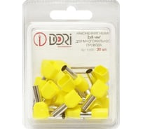 Втулочный изолированный наконечник (ншви-2) DORI 2x6мм2, l=12мм, 20шт 13886