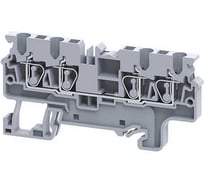 Клемма КЭАЗ с четырьмя контактами пружинная OptiClip СX-2.5-QUATTRO-(0.2-4)-I сер. 289753