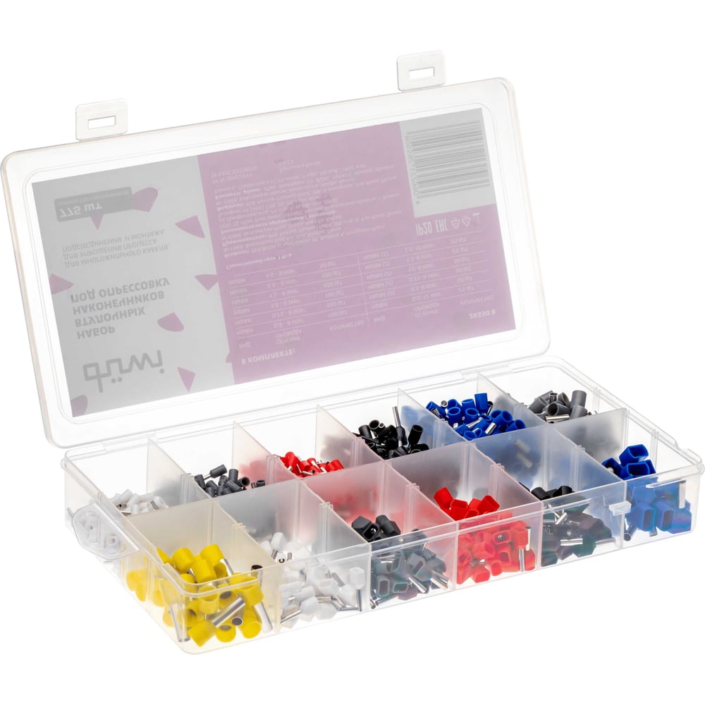 Наконечник-гильза двойной с изолированным фланцем duwi 0,5-2,5мм-0,5 ...