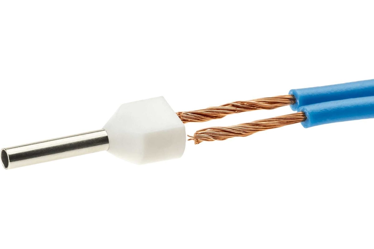 Наконечник-гильза двойной с изолированным фланцем duwi 0,5-2,5мм-0,5 ...