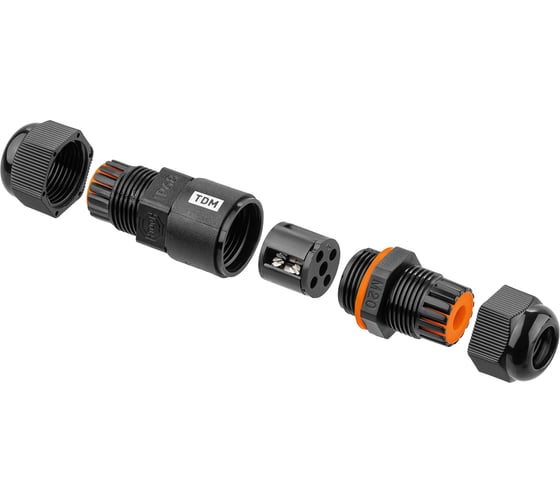 Кабельный коннектор TDM I-образный (клеммник 3PIN) IP68 SQ0589-0401