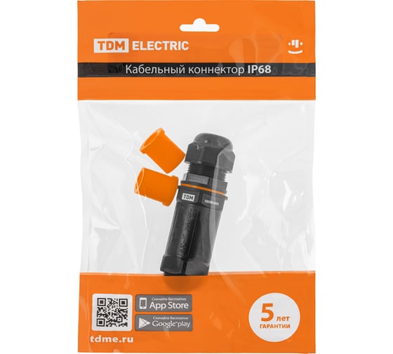 Кабельный коннектор TDM ELECTRIC I-образный (клеммник 5PIN) IP68 SQ0589-0402
