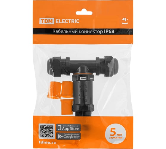 Кабельный коннектор TDM ELECTRIC Т-образный (клеммник 3PIN) IP68 SQ0589-0403