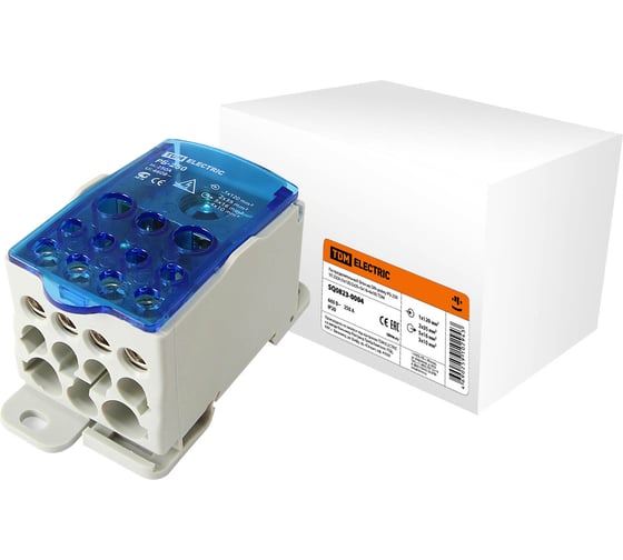 Распределительный блок TDM ELECTRIC на DIN-рейку РБ-250 1П 250А 1х120/2x35 5x16 4x10 SQ0823-0004