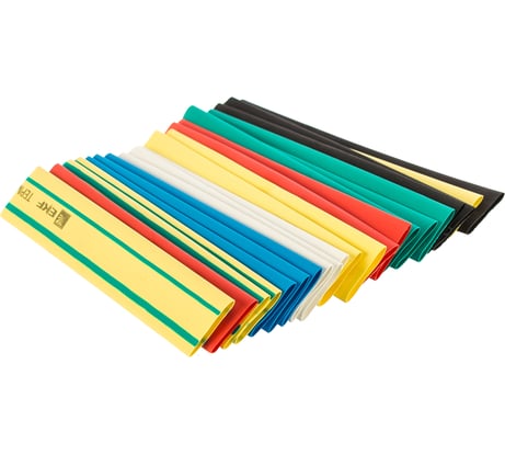 Термоусаживаемая трубка EKF ТУТ, 12/6, набор: 7 цветов по 3шт, 100мм PROxima tut-n-12