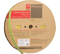 Термоусаживаемая трубка EKF PROxima ТУТ 40/20, желто-зеленая, рулон tut-40-yg