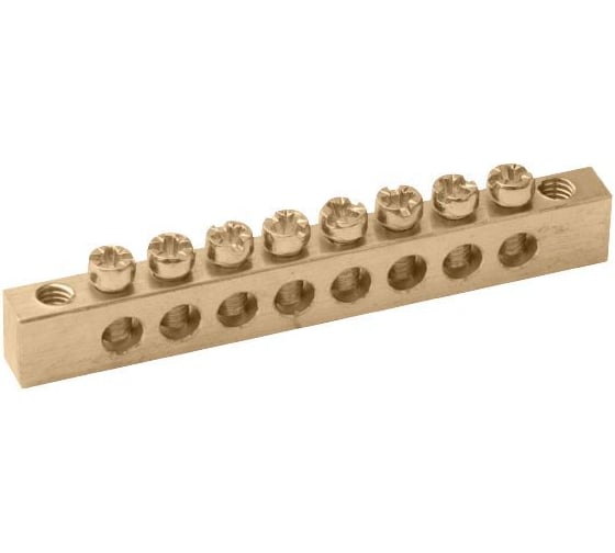 Шина TDM N нулевая 8x12мм 8/2 8 групп/крепеж по краям SQ0801-0068