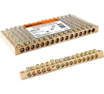 Шина TDM ELECTRIC N нулевая 6х9мм 16/2 16 групп/крепеж по краям SQ0801-0061