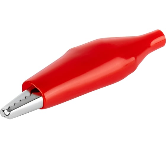 Зажим крокодил TDM ELECTRIC ЗКИ 10А 56мм в изоляции красный SQ0541-0005