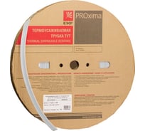Термоусаживаемая трубка EKF ТУТ 30/15 PROxima белая рулон tut-30-w