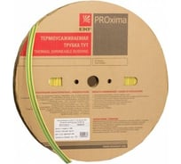 Термоусаживаемая трубка EKF ТУТ 10/5 желто-зеленая рулон 100 м PROxima tut-10-yg
