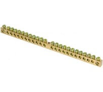 Шина EKF PEN, ноль-земля, 6х9мм, 24 отверстия, латунь, крепеж по центру 10 шт PROxima sn0-63-24