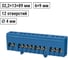 Шина TDM ELECTRIC "N" нулевая в синем изоляторе на DIN-рейку 6x9мм 12 групп SQ0801-0093 2