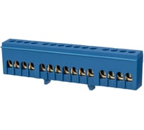 Шина TDM ELECTRIC "N" нулевая в синем изоляторе на DIN-рейку 6x9мм 15 групп SQ0801-0094