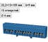 Шина TDM ELECTRIC "N" нулевая в синем изоляторе на DIN-рейку 6x9мм 15 групп SQ0801-0094 2
