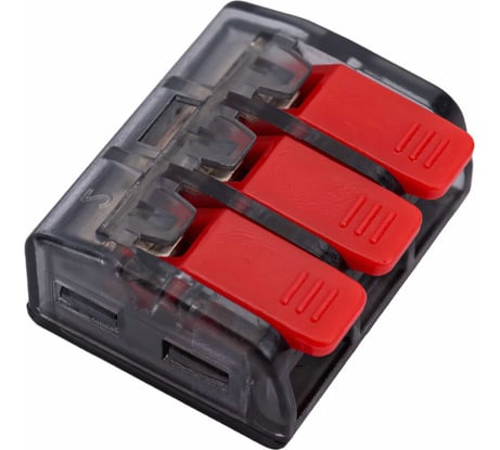 Клемма EKF СМК 221-413, 3 отверстия, 0.2-4.0мм2, 100шт, PROxima SQ plc-smk-221-413