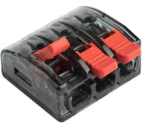 Клемма EKF СМК 221-413, 3 отверстия, 0.2-4.0мм2, 4 шт, PROxima plc-smk-221-413r