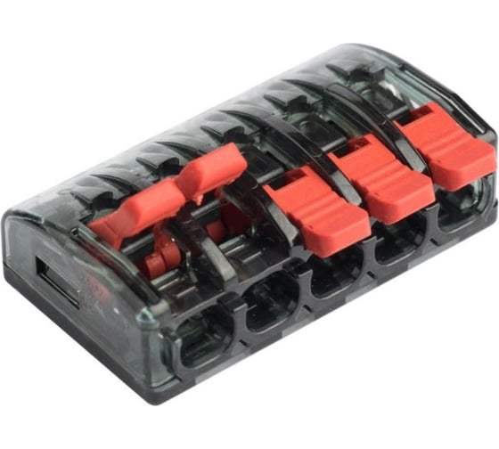 Клемма EKF СМК 221-415 5 отверстий 0.2-4.0 мм2 4шт. PROxima plc-smk-221-415r