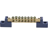 Нулевая шина на 2-х угловых изоляторах Светозар максимальный ток 100 А 5.2мм 8 полюсов 49808-08