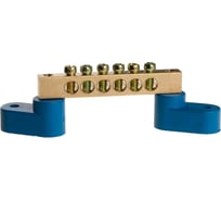 Нулевая поворотная шина на 2-х угловых изоляторах Светозар максимальный ток 100 А 5.2 мм 6 полюсов 49809-06