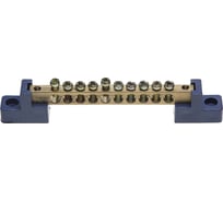 Нулевая шина на 2-х угловых изоляторах Светозар максимальный ток 100 А 5.2 мм 10 полюсов 49808-10