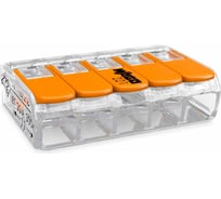 Клеммы КВТ WAGO, 221-415, 5Х4,0мм2, с рычажком, упаковка 25шт 67513