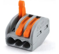 Клеммы КВТ WAGO 222-413/996-005, 3Х2,5мм2, блистер 5шт 76083