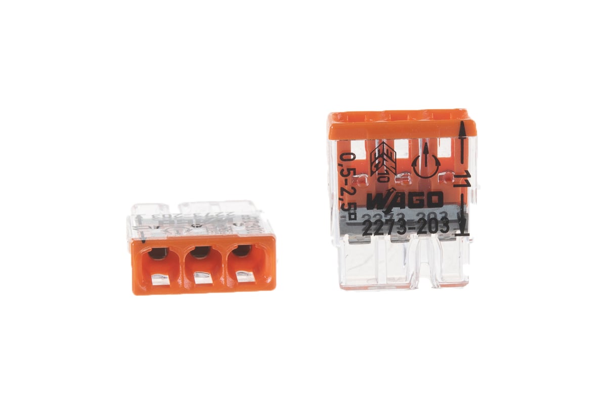 Клеммы WAGO 2273-203, 3Х2,5мм2, упаковка 100шт 60936 - выгодная цена ...