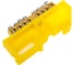 Шина EKF 0 N, 6х9мм, 8 отверстий, латунь, желтый изолятор, на DIN-рейку, PROxima sn0-63-08-dz-r 4
