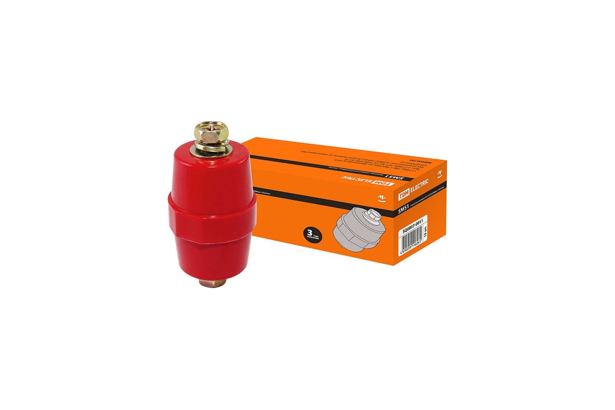 Силовой изолятор с болтом TDM SM51 H51xD35xM8мм SQ0807-0011 - выгодная ...