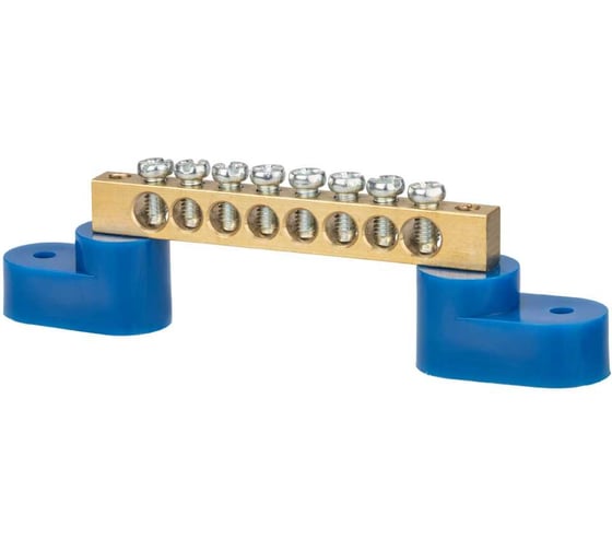 Нулевая шина TDM ELECTRIC 6х9мм, на двух угловых изоляторах, 8 групп SQ0801-0034