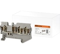 Зажим TDM ELECTRIC клеммный, безвинтовой, ЗКБ, 3 вывода 1,5 мм2, 17,5А, серый SQ0822-0022