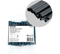 Набор термоусадочных трубок STEKKER N9 HSTGS3, длина 10 см., коэф. усадки 3:1, черный (12шт в упаковке) 32770