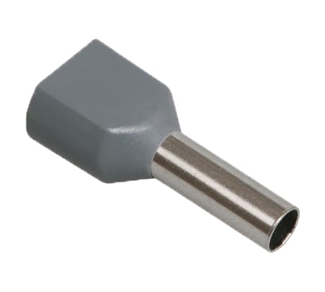 Наконечник IEK НШвИ 2x0.5-8 слон кость (100 шт/упак) ИЭК НГИ2 UTE10-D1-8-100