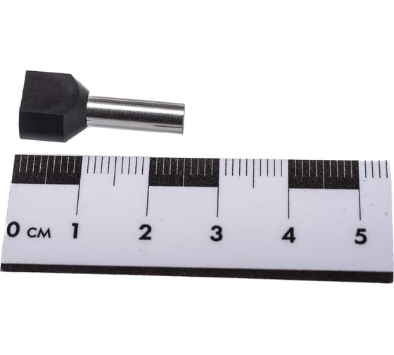 Наконечник IEK НШвИ, 2x6-14, ИЭК, НГИ2, 100шт, черный UTE10-D6-0-100