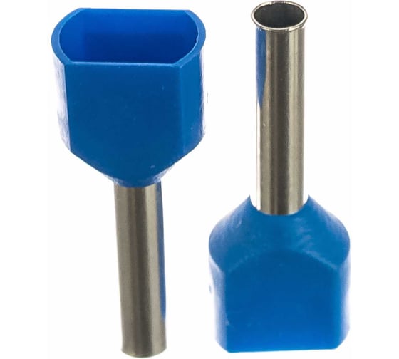 Наконечник IEK НШвИ, 2x2.5-12, ИЭК, НГИ2, 100шт, синий UTE10-D3-3-100