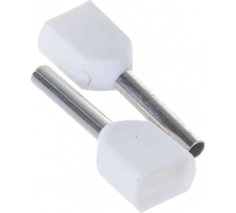 Наконечник IEK НШвИ, 2x0,75-10 мм2, белый, ИЭК НГИ2, 100 шт, UTE10-D2-1-100