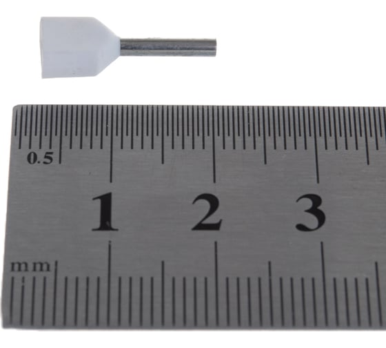 Наконечник IEK НШвИ, 2x0,75-10 мм2, белый, ИЭК НГИ2, 100 шт, UTE10-D2-1-100
