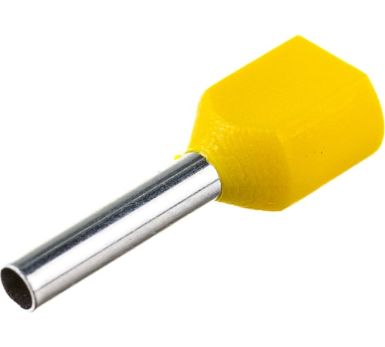 Наконечник IEK НШвИ 2x1,0-10, желтый, ИЭК, НГИ2, 100 шт, UTE10-D2-3-100