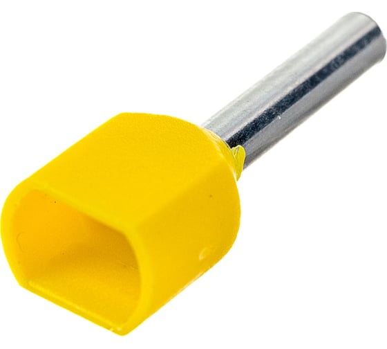 Наконечник IEK НШвИ 2x1,0-10, желтый, ИЭК, НГИ2, 100 шт, UTE10-D2-3-100