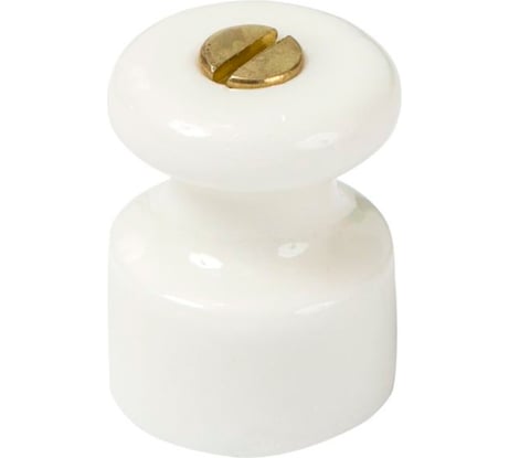 Изолятор универсальный МЕЗОНИНЪ с саморезом, цвет - слоновая кость, (20штук/упаковка) GE70027-02