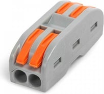 Строительно-монтажная клемма проходная Промрукав сечение 0,08 - 4 мм² 2-проводная серая 25шт. PR08.12591