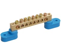 Нулевая шина на двух угловых изоляторах IEK ШНИ-6x9-8-У2-С, ИЭК YNN10-69-8C2-K07