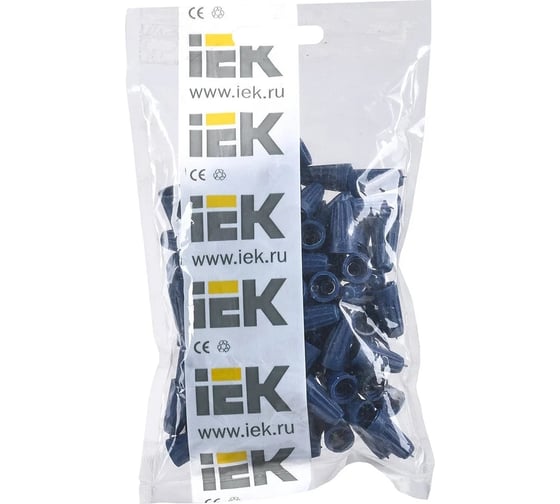 Соединитель проводов IEK СИЗ-1 1.5-3.5 кв.мм, синий, упаковка 100шт, ИЭК USC-10-4-100
