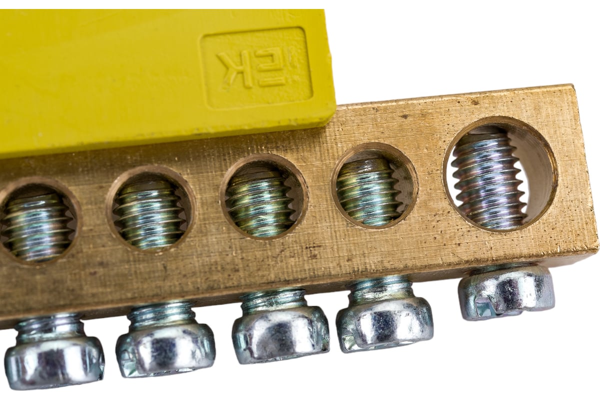 Шина на DIN-изоляторе IEK ШНИ-8x12-14-Д-Ж, ИЭК YNN10-812-14D-K05 ...