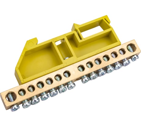 Шина на DIN-изоляторе IEK ШНИ-8x12-14-Д-Ж, ИЭК YNN10-812-14D-K05