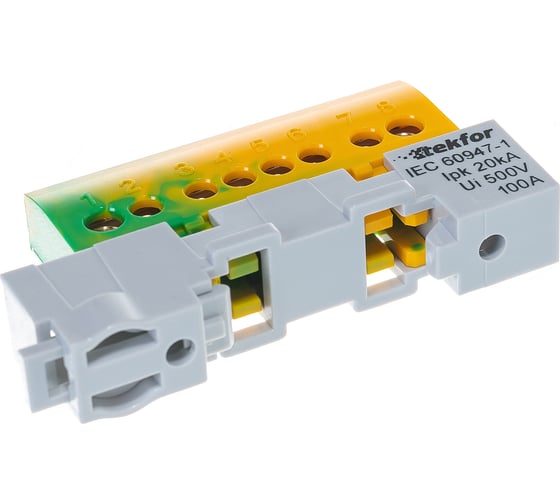 Изолированная нулевая шина Tekfor KSN-6-6x9-08 PE 06-07-004